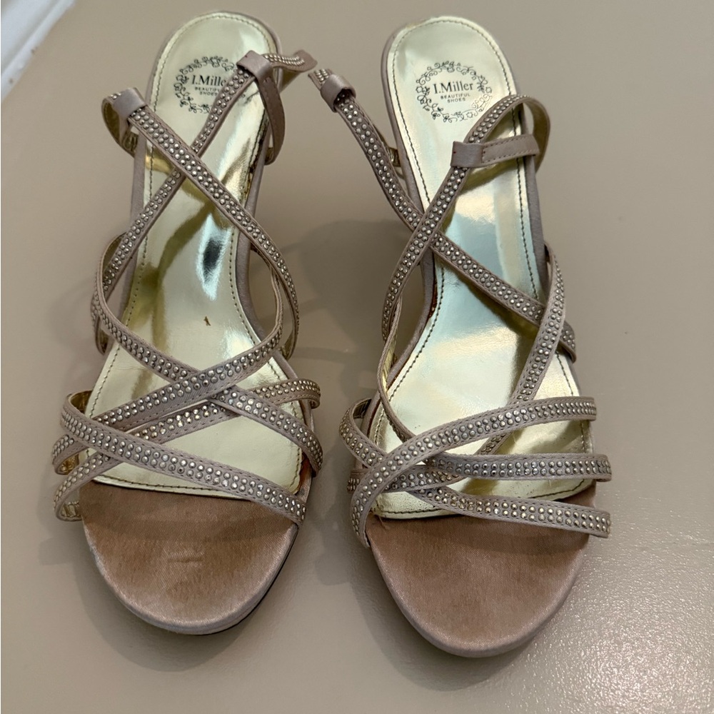 Women's Gold Strappy Sandals